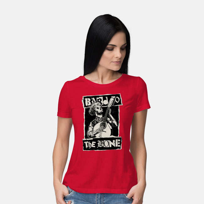 Skeleton Bard RPG-Womens-Basic-Tee-Studio Mootant