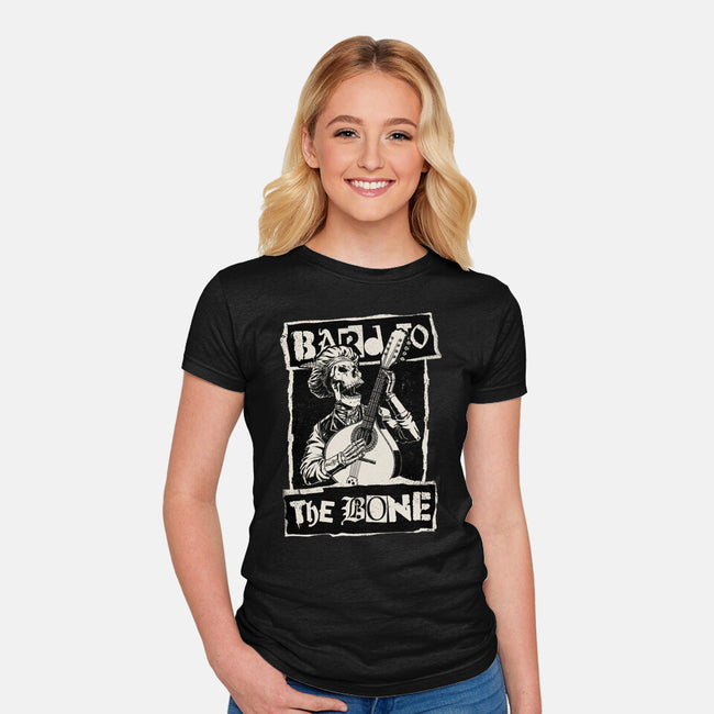 Skeleton Bard RPG-Womens-Fitted-Tee-Studio Mootant