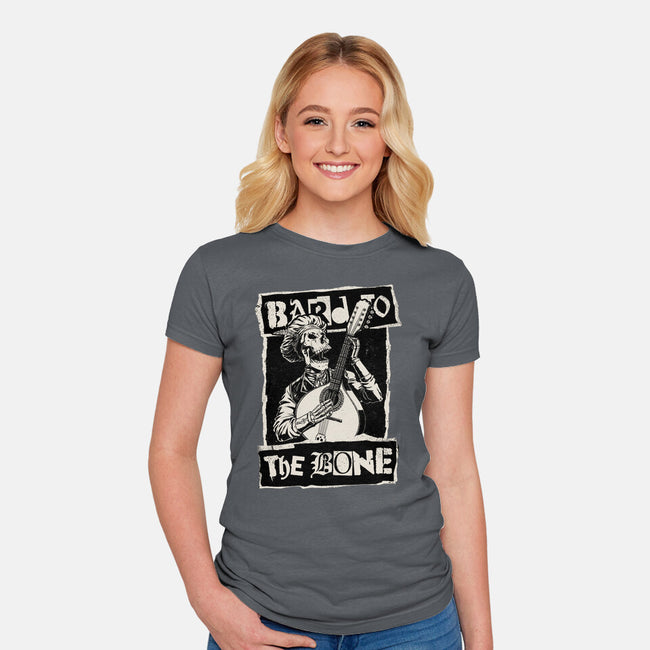 Skeleton Bard RPG-Womens-Fitted-Tee-Studio Mootant