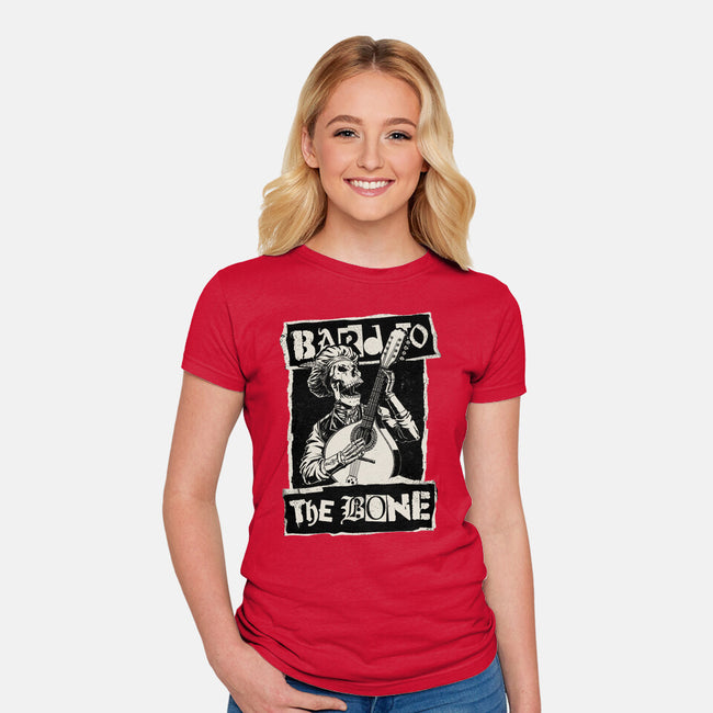 Skeleton Bard RPG-Womens-Fitted-Tee-Studio Mootant