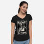 Skeleton Bard RPG-Womens-V-Neck-Tee-Studio Mootant