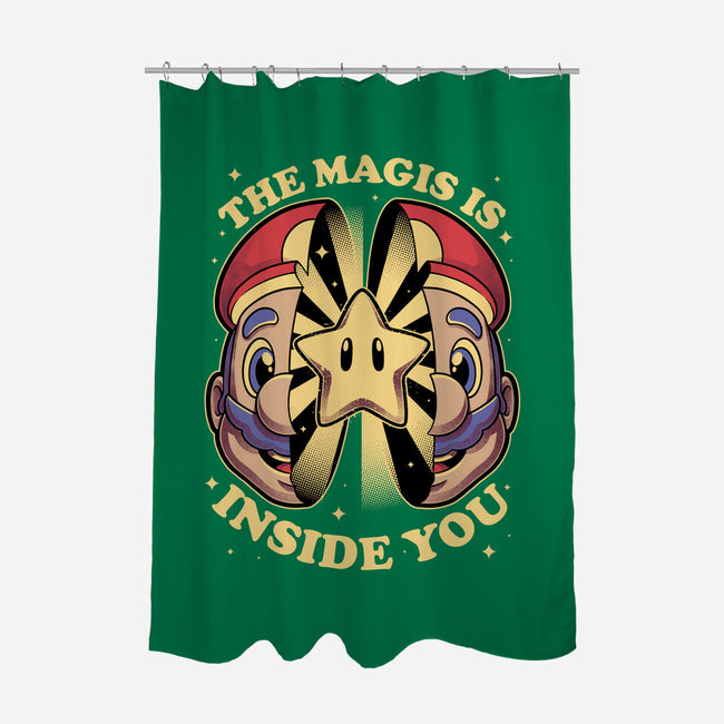 Magic Star Game-None-Polyester-Shower Curtain-Studio Mootant