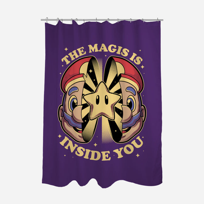 Magic Star Game-None-Polyester-Shower Curtain-Studio Mootant