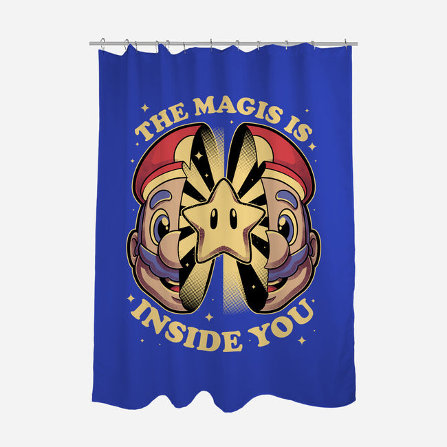 Magic Star Game-None-Polyester-Shower Curtain-Studio Mootant