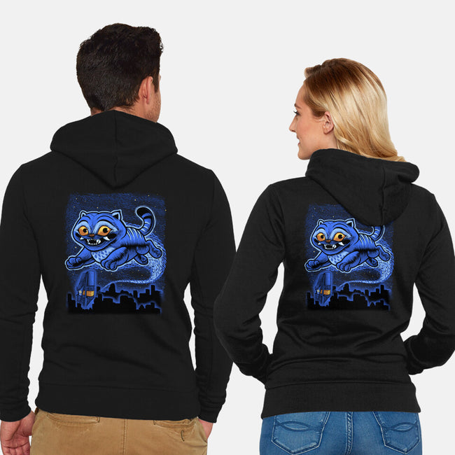 Sky Puff Tiger-Unisex-Zip-Up-Sweatshirt-Astrobot Invention
