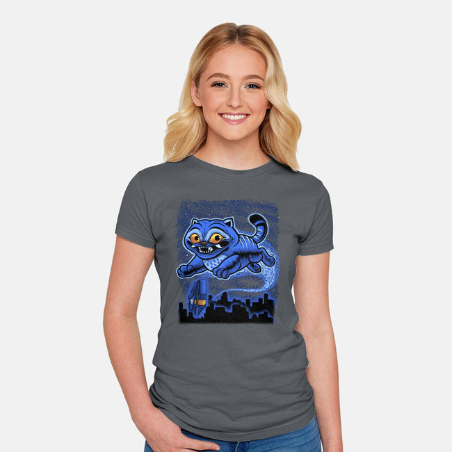 Sky Puff Tiger-Womens-Fitted-Tee-Astrobot Invention