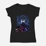 Huntrix Shadow Nebula-Womens-V-Neck-Tee-Astrobot Invention