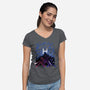 Huntrix Shadow Nebula-Womens-V-Neck-Tee-Astrobot Invention