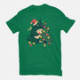 Forest Christmas Night-Womens-Fitted-Tee-PopCultureWizard