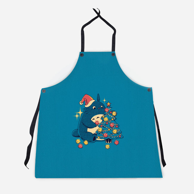 Forest Christmas Night-Unisex-Kitchen-Apron-PopCultureWizard