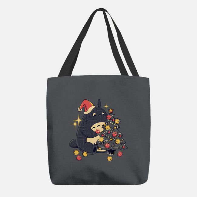 Forest Christmas Night-None-Basic Tote-Bag-PopCultureWizard
