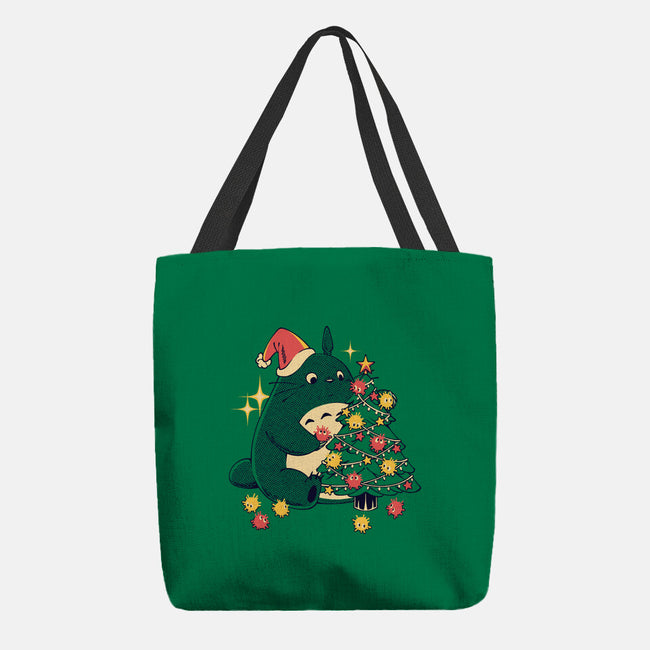 Forest Christmas Night-None-Basic Tote-Bag-PopCultureWizard