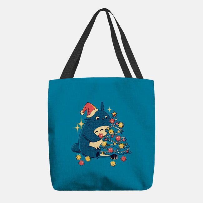 Forest Christmas Night-None-Basic Tote-Bag-PopCultureWizard