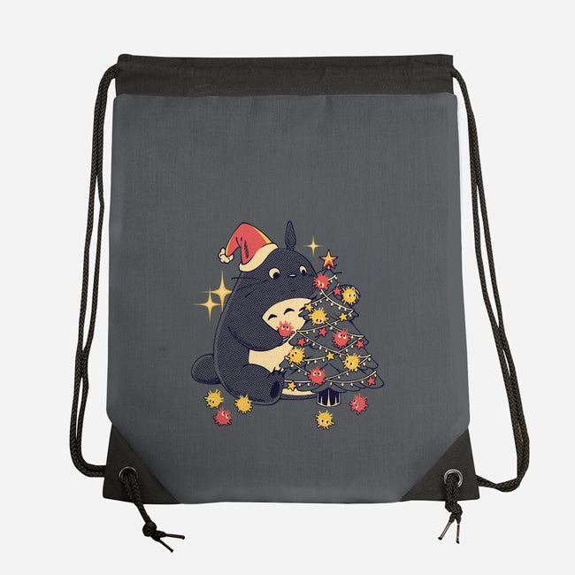 Forest Christmas Night-None-Drawstring-Bag-PopCultureWizard
