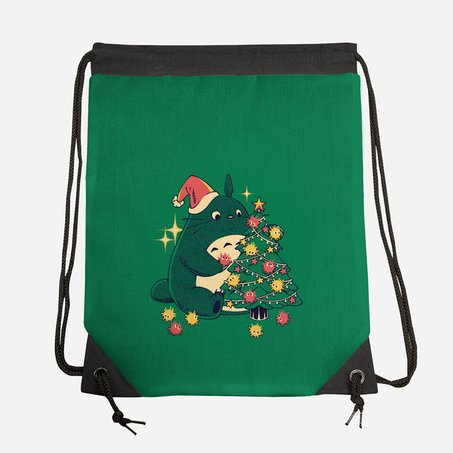 Forest Christmas Night-None-Drawstring-Bag-PopCultureWizard