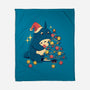 Forest Christmas Night-None-Fleece-Blanket-PopCultureWizard