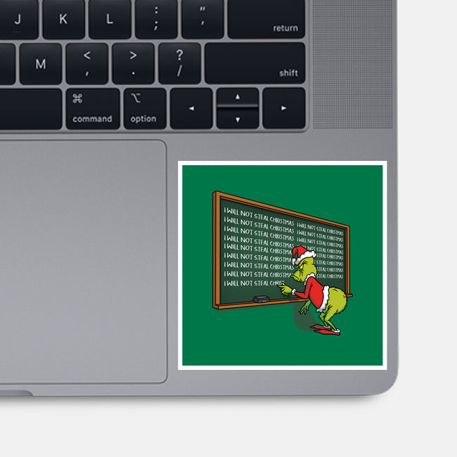 Grinch Detention-None-Glossy-Sticker-Barbadifuoco