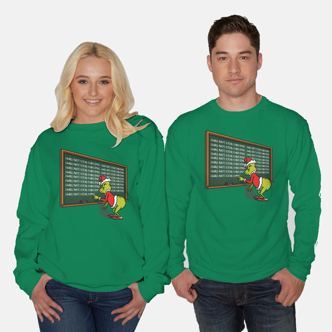 Grinch Detention-Unisex-Crew Neck-Sweatshirt-Barbadifuoco