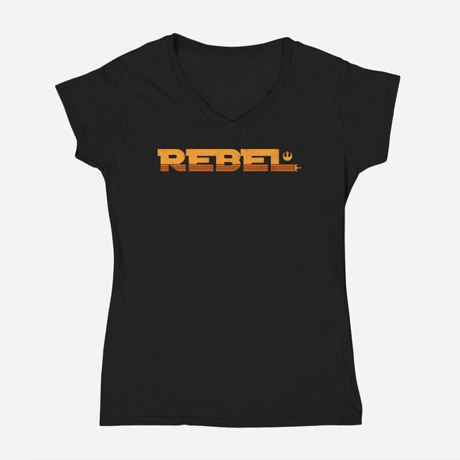 The Rebel Fighter-Womens-V-Neck-Tee-pigboom