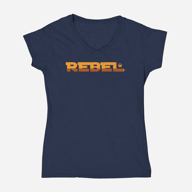 The Rebel Fighter-Womens-V-Neck-Tee-pigboom