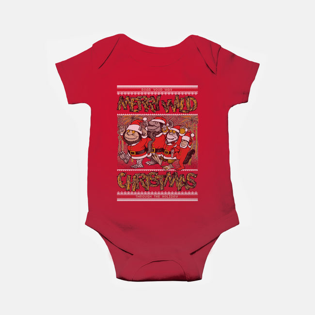 Merry Wild Christmas-Baby-Basic-Onesie-Arinesart