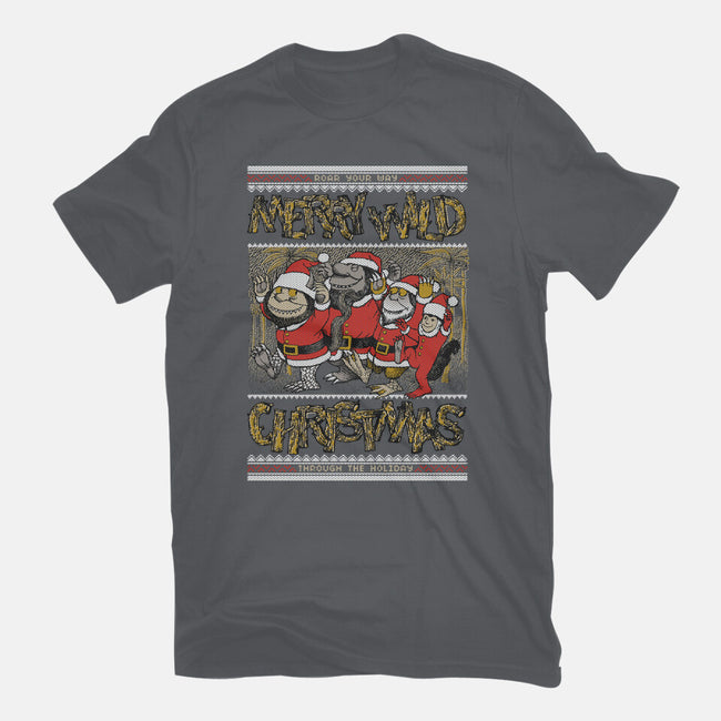 Merry Wild Christmas-Mens-Heavyweight-Tee-Arinesart