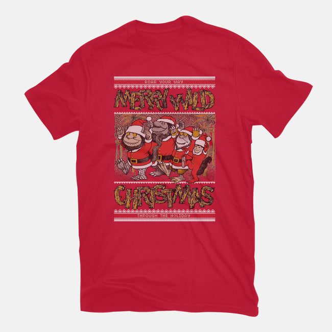 Merry Wild Christmas-Mens-Basic-Tee-Arinesart