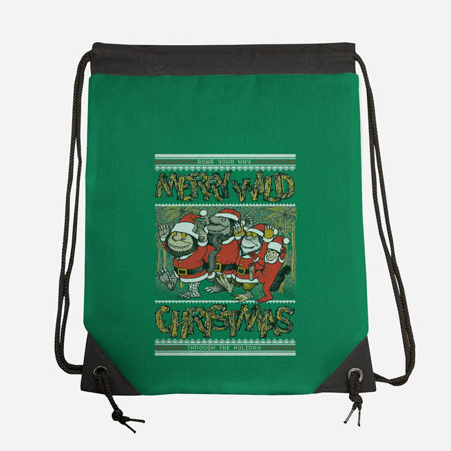 Merry Wild Christmas-None-Drawstring-Bag-Arinesart
