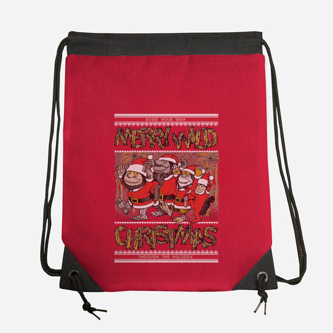 Merry Wild Christmas-None-Drawstring-Bag-Arinesart