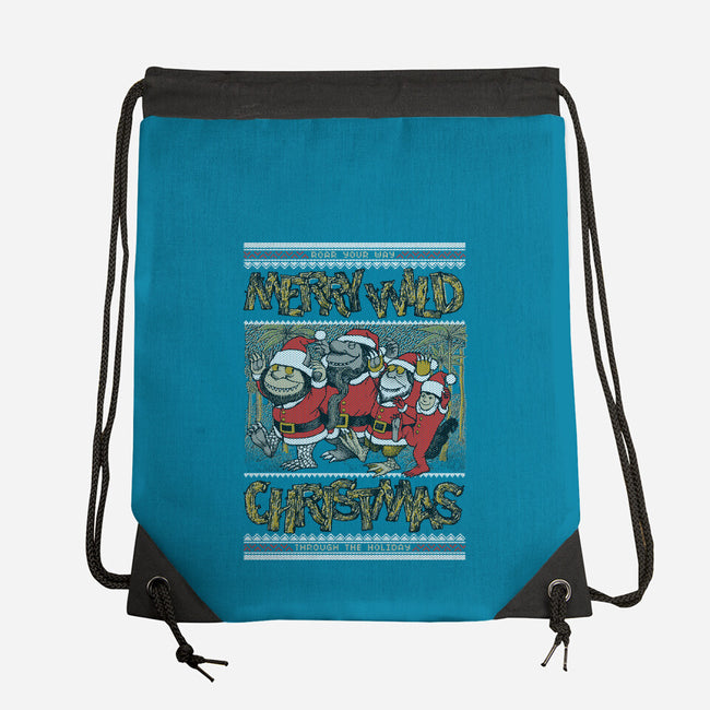 Merry Wild Christmas-None-Drawstring-Bag-Arinesart