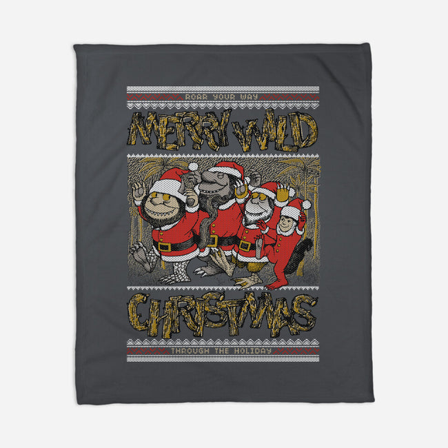 Merry Wild Christmas-None-Fleece-Blanket-Arinesart