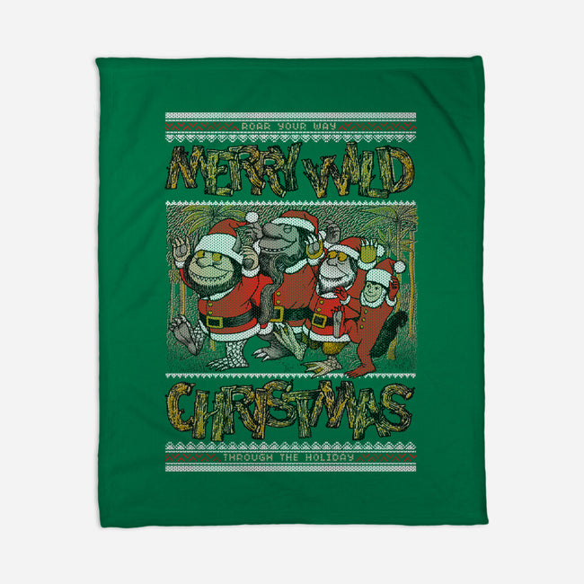 Merry Wild Christmas-None-Fleece-Blanket-Arinesart