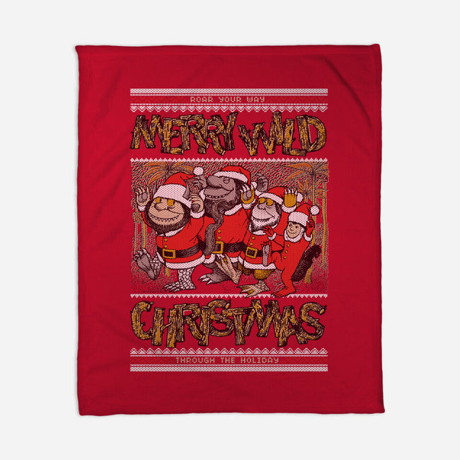 Merry Wild Christmas-None-Fleece-Blanket-Arinesart