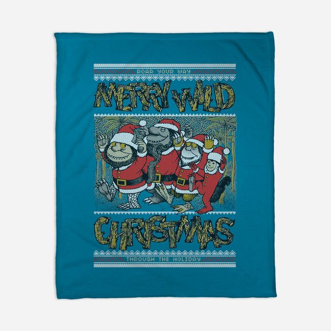 Merry Wild Christmas-None-Fleece-Blanket-Arinesart