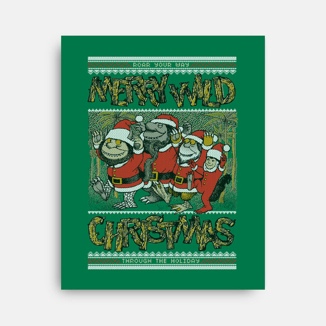 Merry Wild Christmas-None-Stretched-Canvas-Arinesart