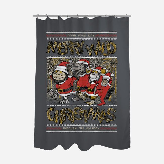 Merry Wild Christmas-None-Polyester-Shower Curtain-Arinesart