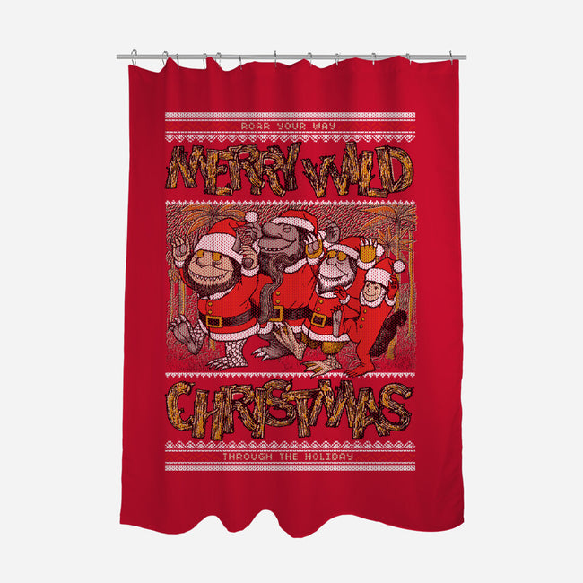 Merry Wild Christmas-None-Polyester-Shower Curtain-Arinesart