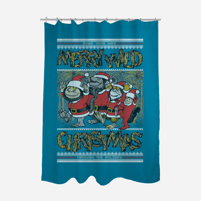 Merry Wild Christmas-None-Polyester-Shower Curtain-Arinesart