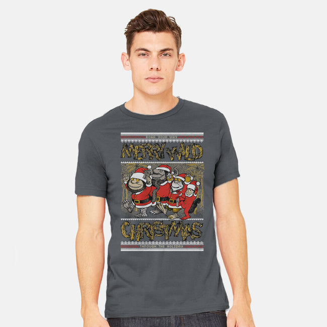 Merry Wild Christmas-Mens-Heavyweight-Tee-Arinesart