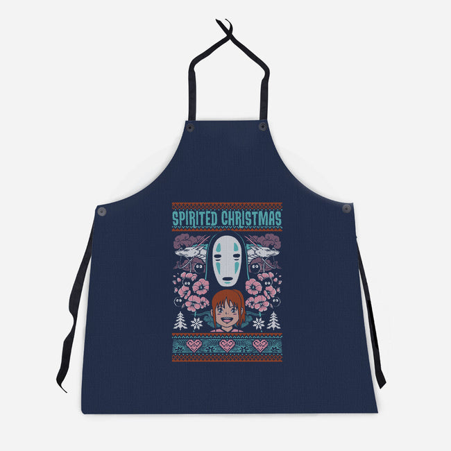 Spirited Christmas-Unisex-Kitchen-Apron-Arinesart
