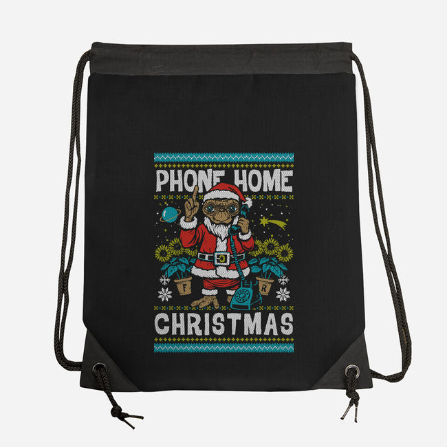Phone Home This Christmas-None-Drawstring-Bag-Arinesart