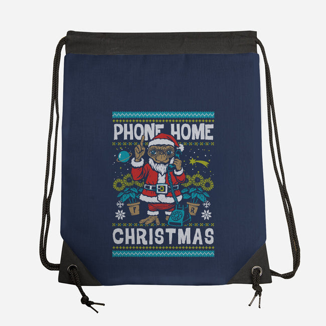 Phone Home This Christmas-None-Drawstring-Bag-Arinesart