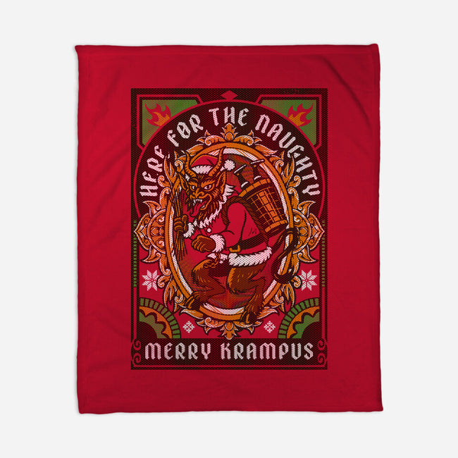 Here For The Naughty-None-Fleece-Blanket-Arinesart