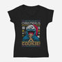 Christmas Is For Cookie-Womens-V-Neck-Tee-Arinesart