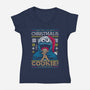 Christmas Is For Cookie-Womens-V-Neck-Tee-Arinesart