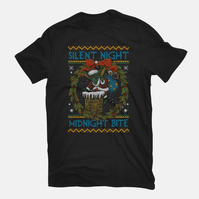 Silent Night Midnight Bite-Womens-Fitted-Tee-Arinesart
