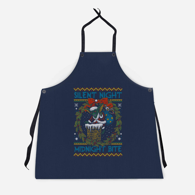 Silent Night Midnight Bite-Unisex-Kitchen-Apron-Arinesart