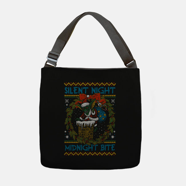 Silent Night Midnight Bite-None-Adjustable Tote-Bag-Arinesart