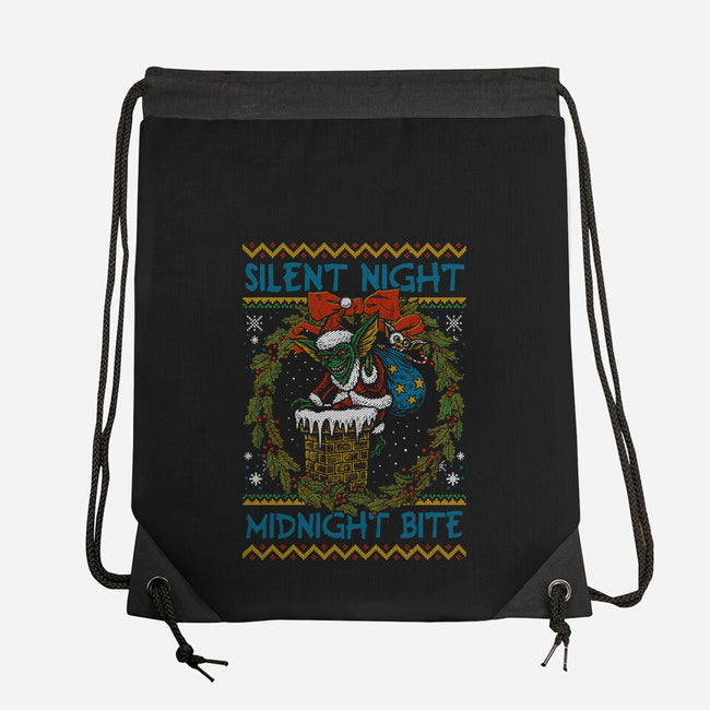 Silent Night Midnight Bite-None-Drawstring-Bag-Arinesart