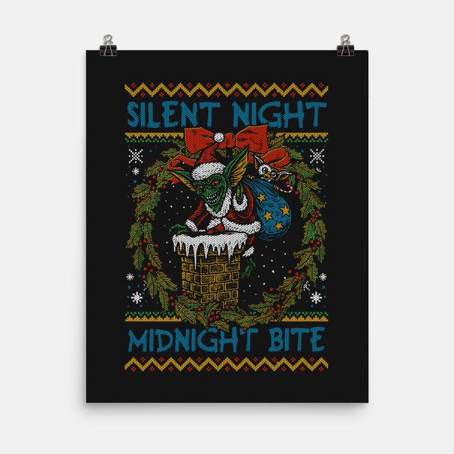 Silent Night Midnight Bite-None-Matte-Poster-Arinesart